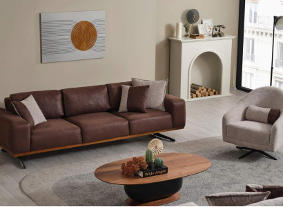 Modern Wohnzimmer set 2tlg. Sofa Sessel 4+1 Sitzer Sofagarnitur Sofas Couchen